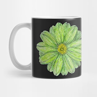 Lime Green Flower Mug